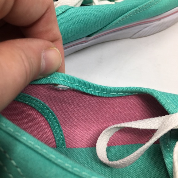 Vans Mint green and pink. Gently used sz 8 1/2 - Picture 4 of 6